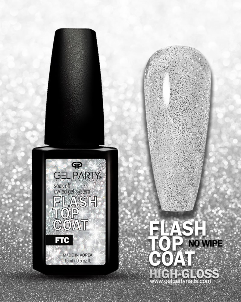 GEL PARTY Flash Reflective Glitter Top Coat
